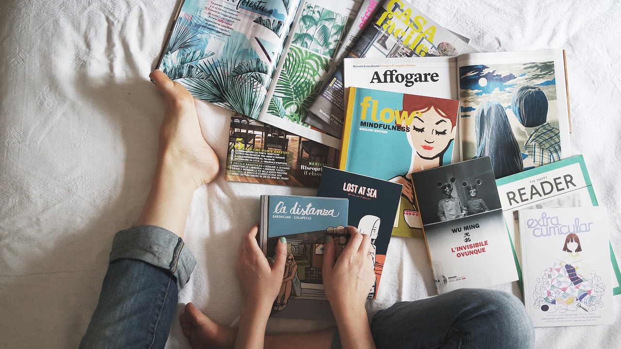 a bunch of magazines